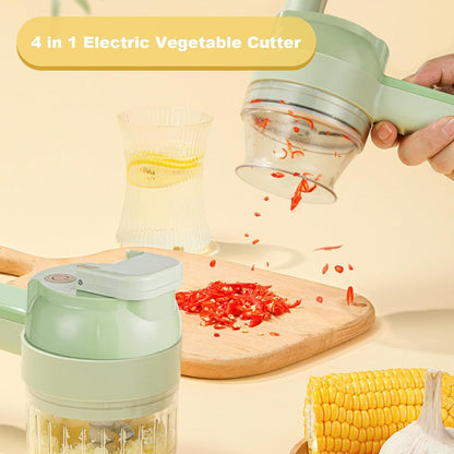 4 in 1 Portable Electric Vegetable Cutter Set