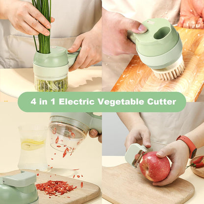 4 in 1 Portable Electric Vegetable Cutter Set