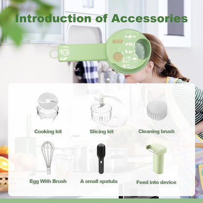 4 in 1 Portable Electric Vegetable Cutter Set